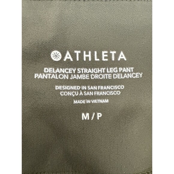 Athleta‎ Pants Womens M Petite Olive Delancey Straight Leg High Rise - Picture 10 of 13